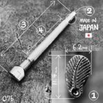 Pino Bordar Entalhar Esculpir Couro O76 - Oka Factory Japão - Imagem 4