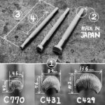 Pino Bordar Entalhar Esculpir Couro C429 - Oka Factory Japão - Imagem 3