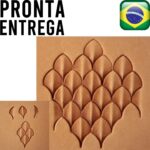 Pino Bordar Estampar Entalhe Couro - Modelo #354 Kit 4pçs - Imagem 3