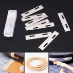Kit 5 Lâminas Skiver Safety Beveler Couro Aço Inox 38x7mm - Imagem 6
