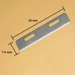 Kit 5 Lâminas Skiver Safety Beveler Couro Aço Inox 38x7mm - Imagem 2