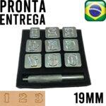 Jogo De Números - Alfabeto Escrever Em Couro - Standard 19mm - Imagem 2