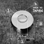 Base Aplicação Botão Rebite Ilhós Round - Oka Factory Japão - Imagem 3
