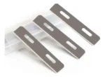 Kit 5 Lâminas Skiver Safety Beveler Couro Aço Inox 38x7mm - Imagem 3
