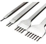 Kit Garfos Furador Couro Cinzel Costura Sovela Furação 4mm - Imagem 6