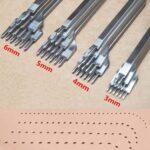 Kit Garfos Furador Couro Cinzel Costura Sovela Furação 4mm - Imagem 7