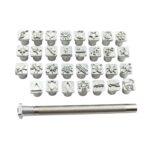 Kit Pinos Bordar Estampar Entalhe Couro 32 Pçs Leathercraft