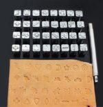 Kit Pinos Bordar Estampar Entalhe Couro 32 Pçs Leathercraft - Imagem 2