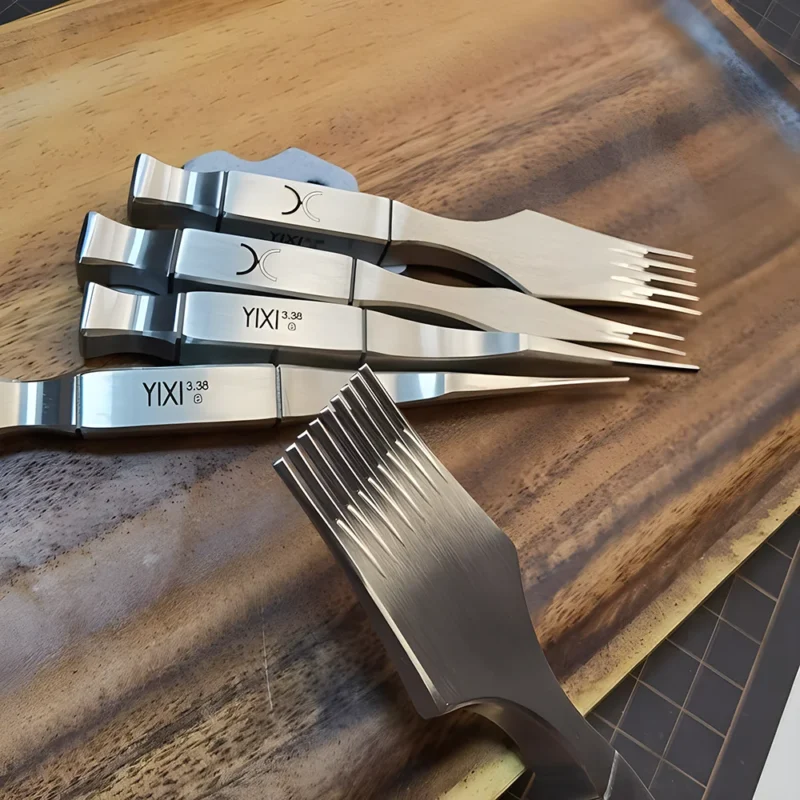 Cinzel de costura estilo francês - detalhe dos dentes