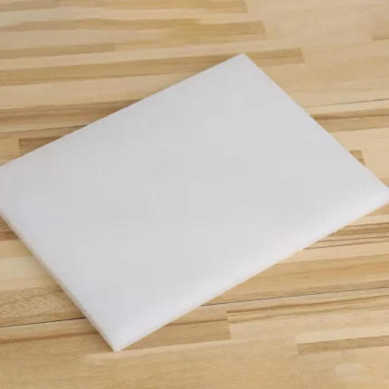 Placa de corte e perfuração em polipropileno PP branca para couro 30x20cm