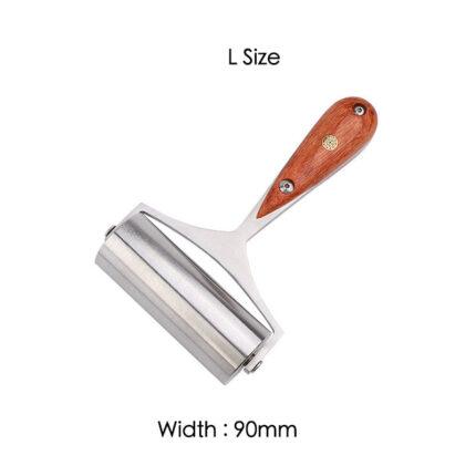 Rolo de pressão para couro 90 mm de largura em aço inox
