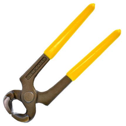 Torquês de sapateiro 6 polegadas cabo amarelo antiderrapante para arrancar tachas e pregos de couro (2)